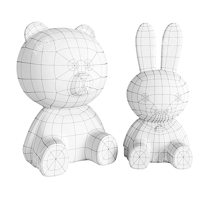 Mr Maria Lamp Collection: Miffy & Brown Bear 3D model image 5