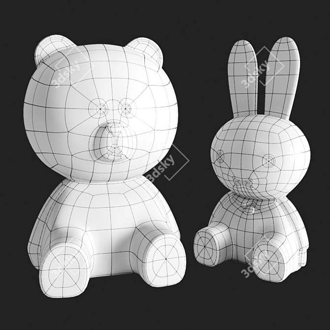 Mr Maria Lamp Collection: Miffy & Brown Bear 3D model image 7