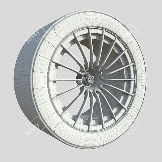 Mercedes Benz CLK 55 AMG DTM Wheel 3D model image 2