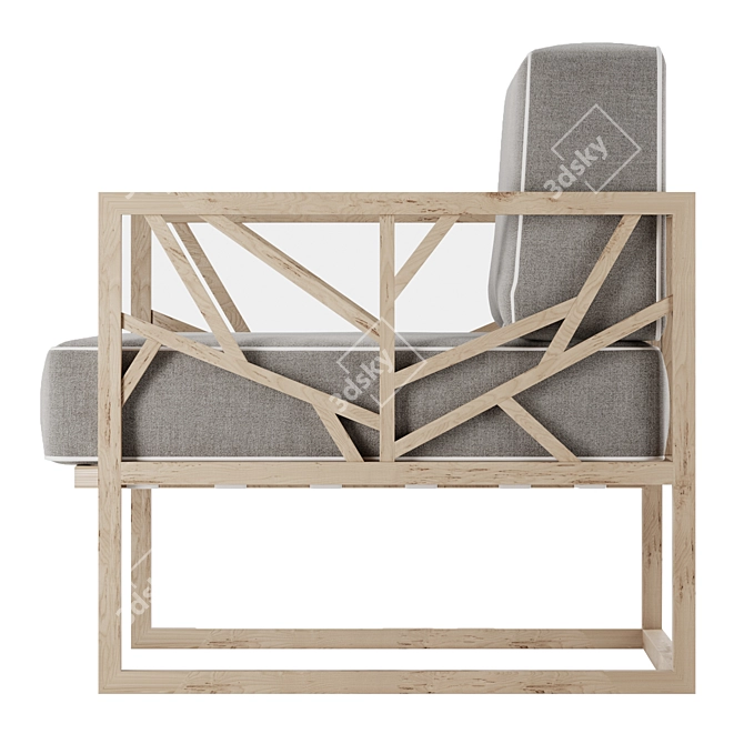 Wooden Tree Stool- 800x800x820mm 3D model image 4