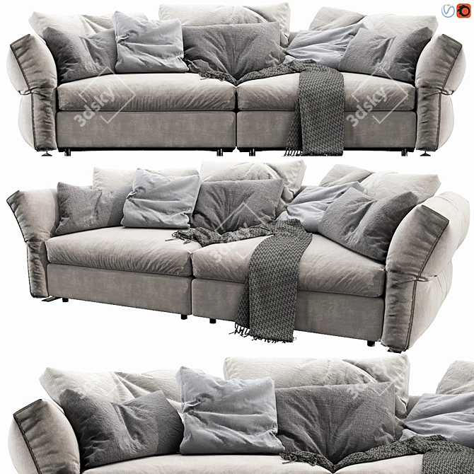 Sleek Flexform Newbridge: Modern Design & Superior Craftsmanship 3D model image 1