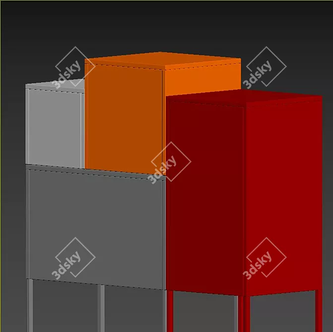 IKEA LIXHULT Compact Storage Solution 3D model image 5