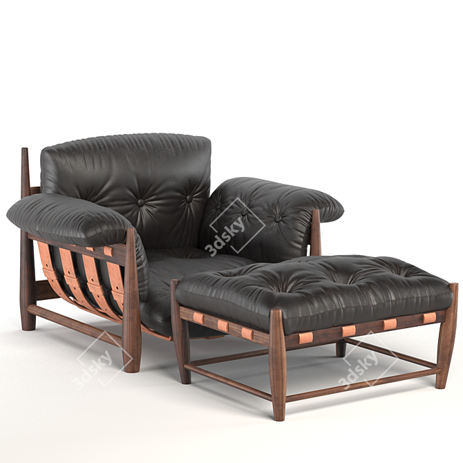 Modern Mole Armchair Set 3D model image 4