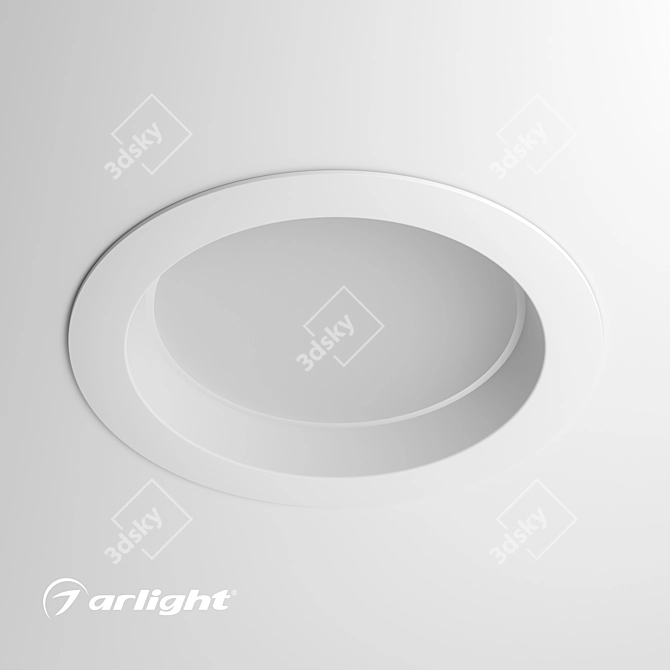 Bright LED Downlight with Color Options 3D model image 2