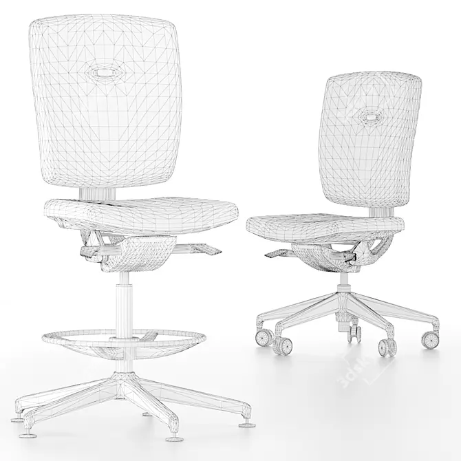 Sleek Sprint Racing Chair 3D model image 2