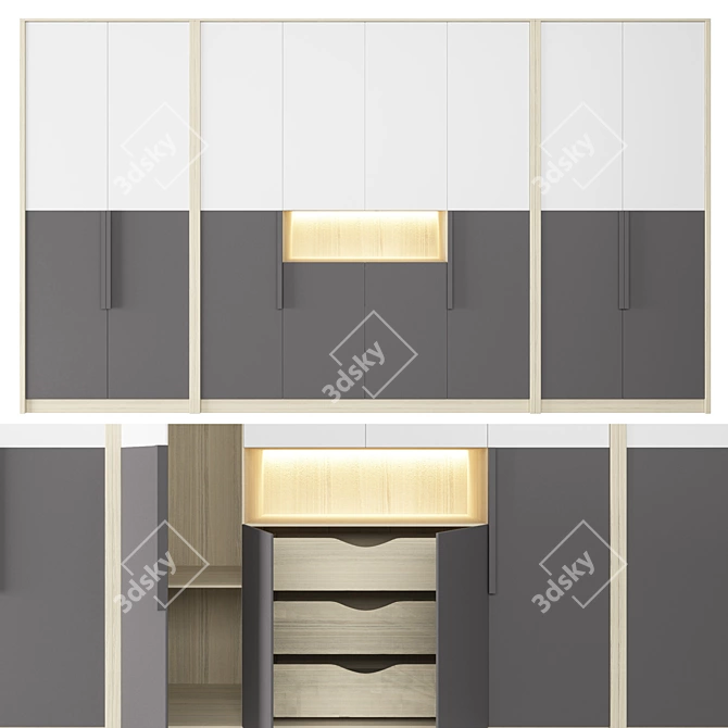 Arvo Weight Cabinets: Sleek & Stylish Storage Solution 3D model image 4