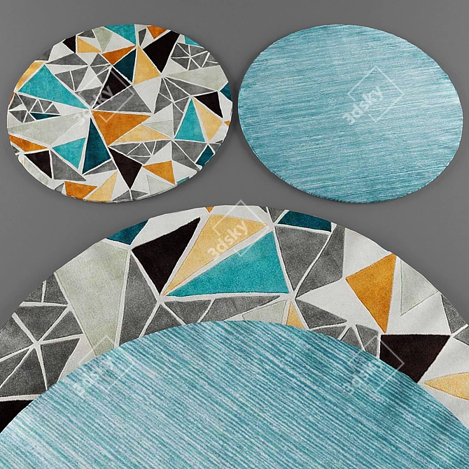 Elegant Froy Rugs Collection 3D model image 1