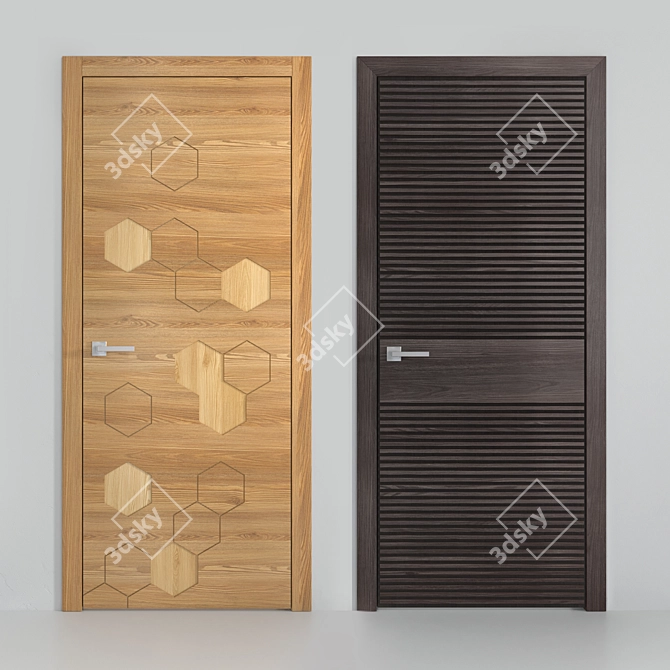 Dorian Colore Door Collection - EXA, COSTA, TWIST, STRADIVARI 3D model image 2