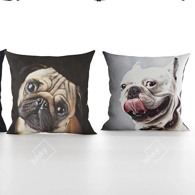 Koziel's Dog Decor Pillows 3D model image 2