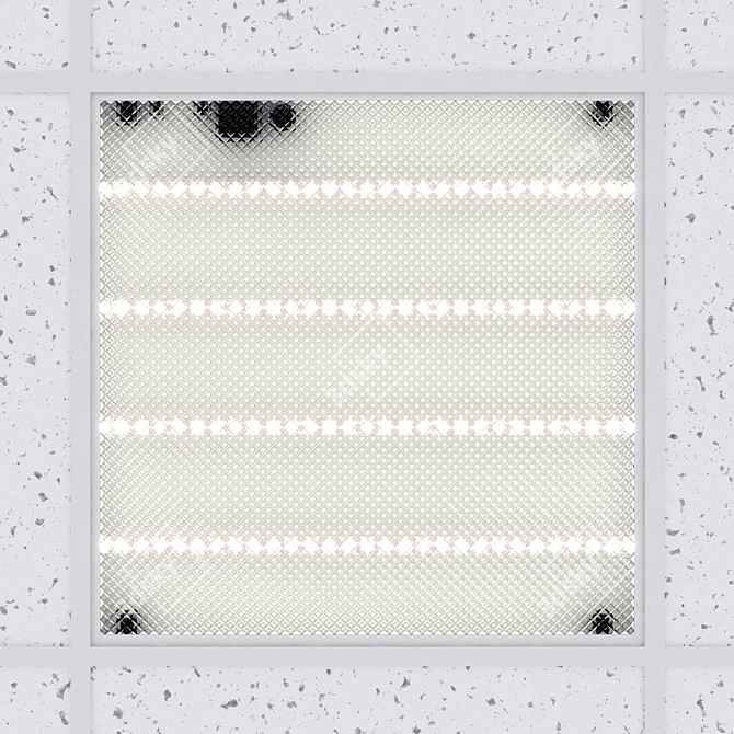 LED Panel Tile 60x60cm with Armstrong Ceiling Mount 3D model image 2