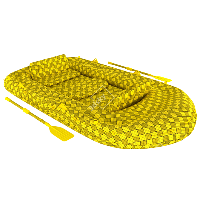 Intex War Boat: Versatile Watercraft for Epic Adventures 3D model image 3