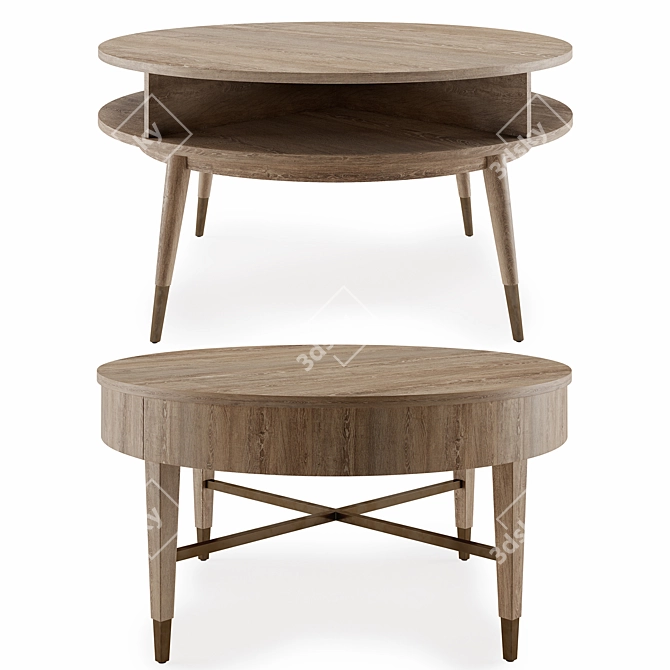 Modern Oak La Jolla Set 3D model image 2