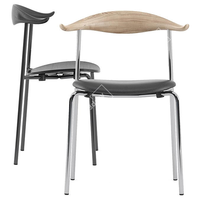 Carl Hansen CH88P Oak Soap Chair 3D model image 7