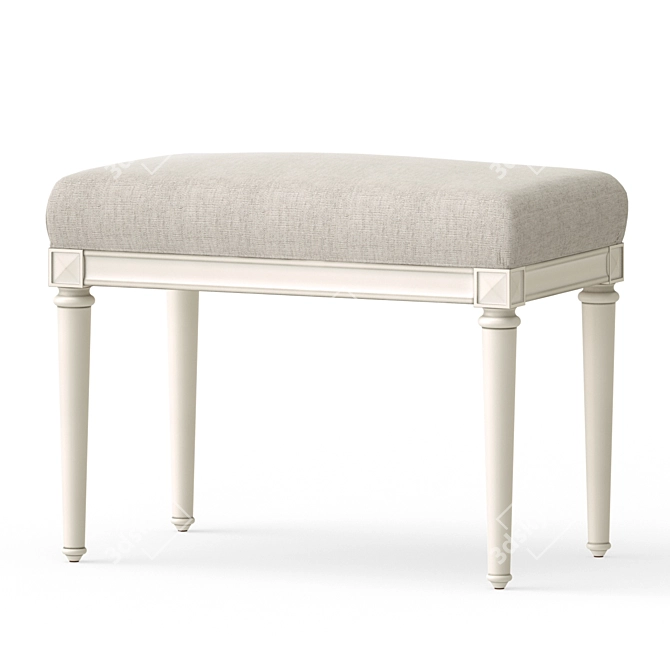 Provençal Style Nursery Bench 3D model image 1