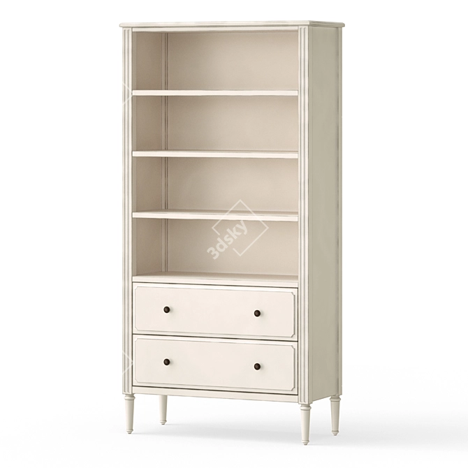 Provençal Stylish Nursery Shelving 3D model image 1