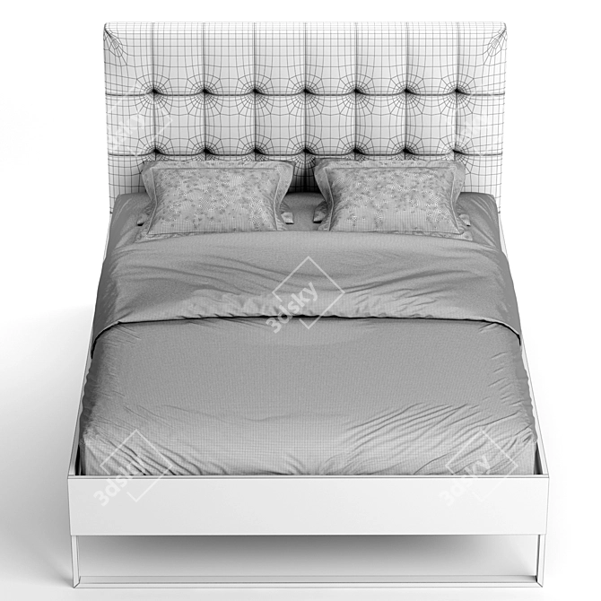 Baxton Studio Industrial Bed 3D model image 3