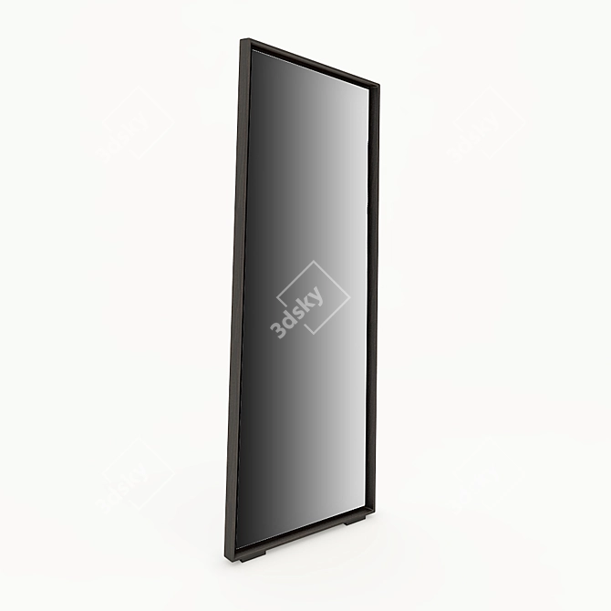 Trapezoidal Ash Frame Mirror 3D model image 1