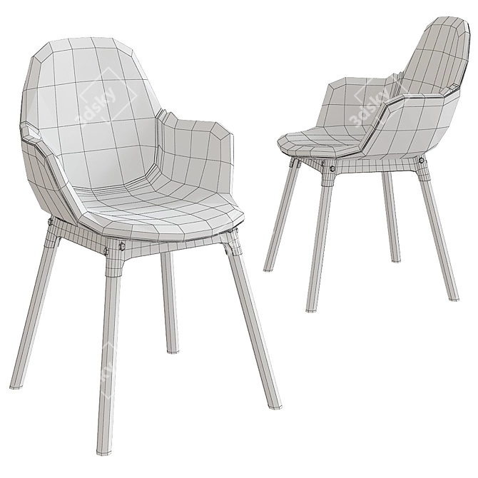 Ergonomic Palma Meeting Chair 3D model image 2