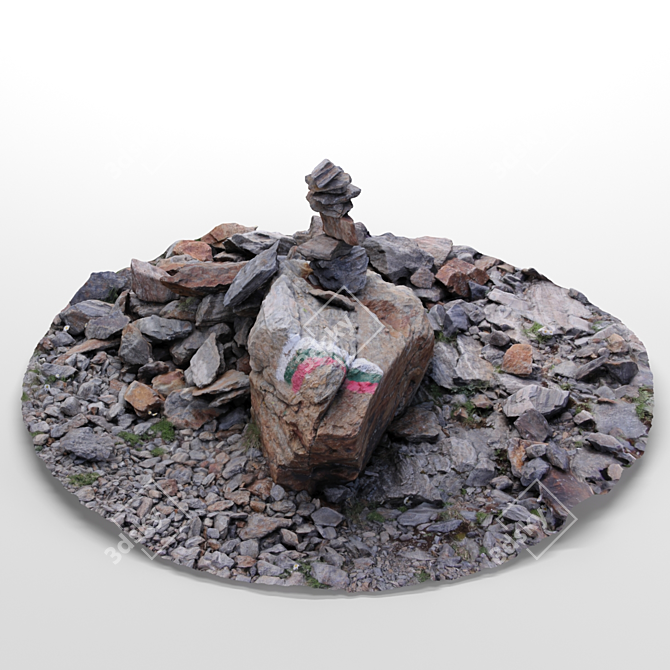 Italian Mountain Stones | High-resolution Photogrammetry 3D model image 1