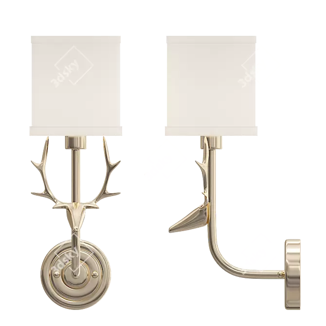 Elegant Antlers Bra 3D model image 2