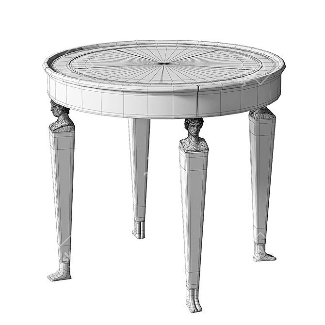 Elegant Empire Side Table - Designed to Perfection 3D model image 4