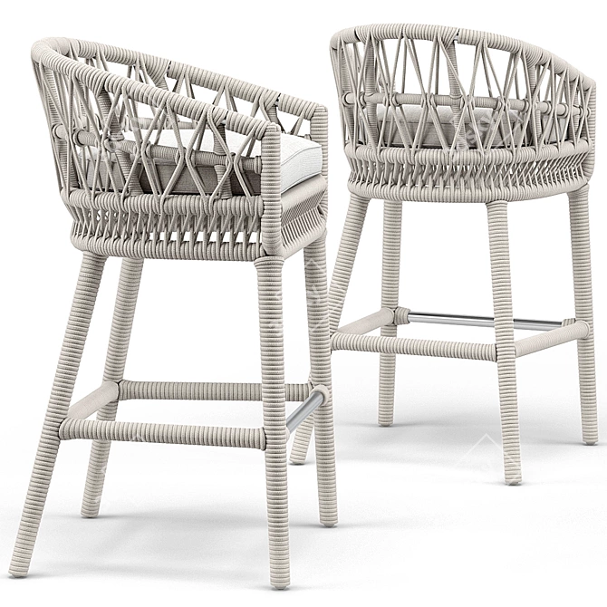 Sunset West Dana Barstool - Stylish, Comfortable, and Versatile 3D model image 2