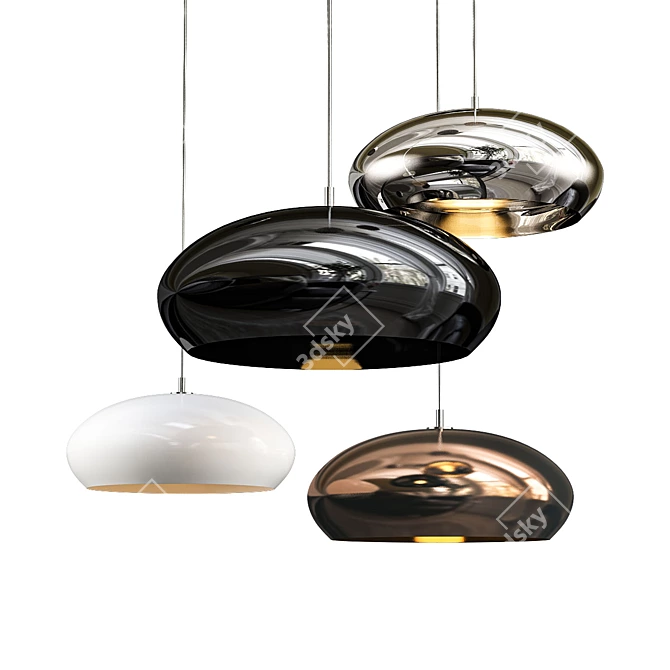 Elegant Capella Pendant Light 3D model image 1
