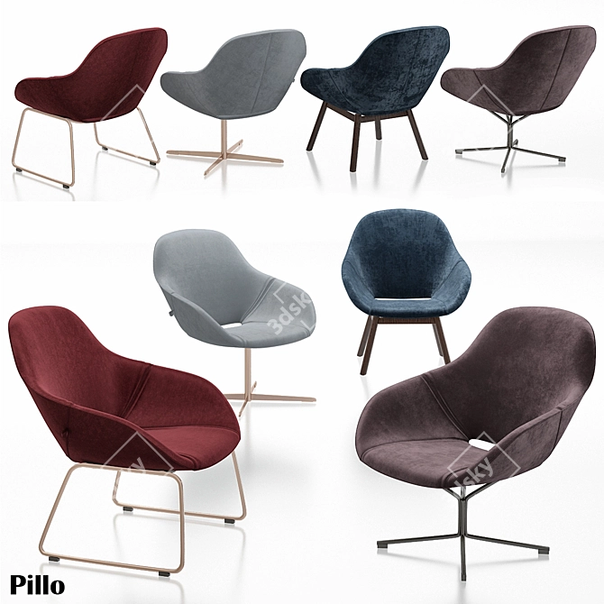 Modern Comfort In Beso Chair 3D model image 1