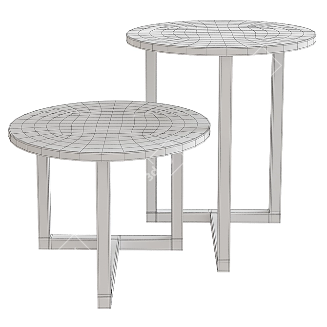 Elegant Marelli TWINS Coffee Table 3D model image 2
