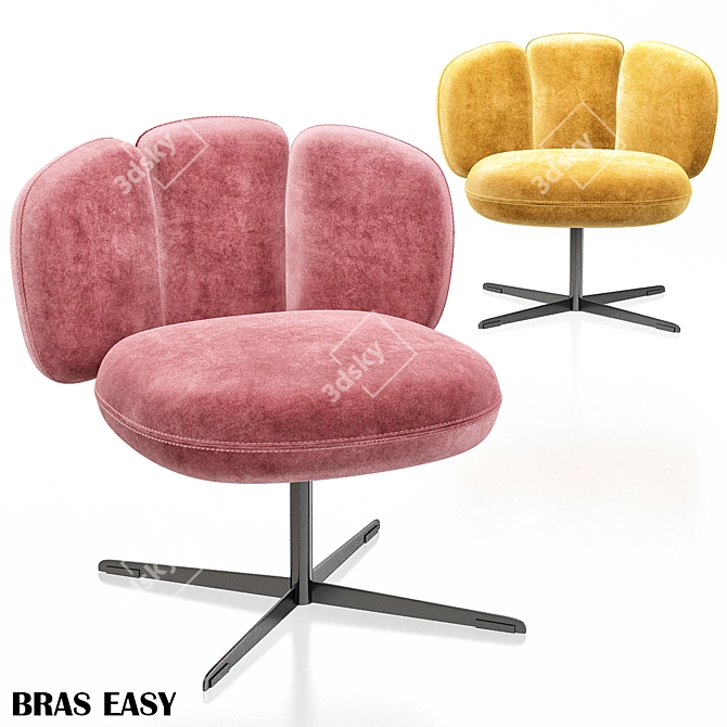 Elegant Lounge Chair: Bras 3D model image 1