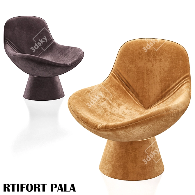 Elegant Pala Armchair by Artifort 3D model image 1