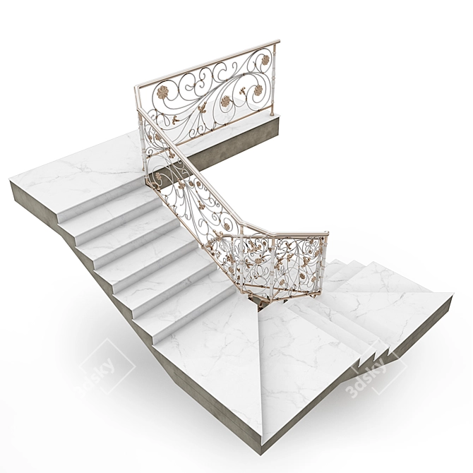 Classic Staircase: Elegant and Versatile 3D model image 4