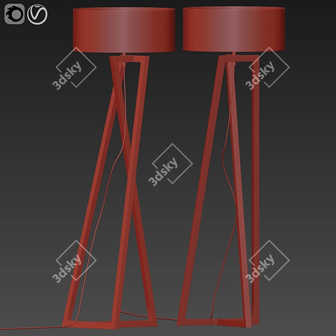 Modern Floor Lamps Set - Elegant Lighting Solution 3D model image 2