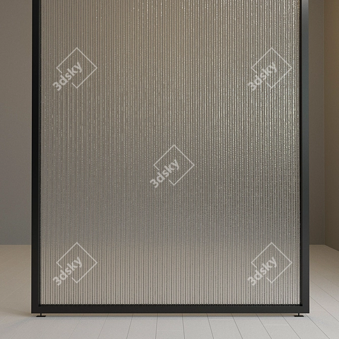 Versatile Glass Partition: Sturdy, Adjustable 3D model image 3
