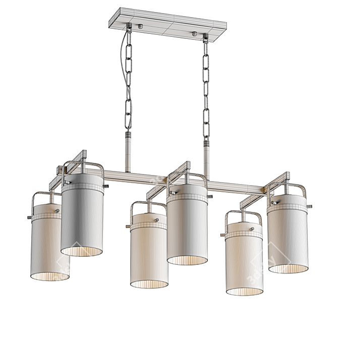 Kovis Black & Gold Chandelier 3D model image 2
