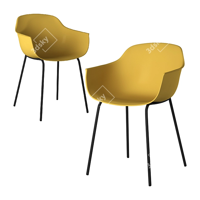 Elegant Ergonomic Chair 3D model image 1