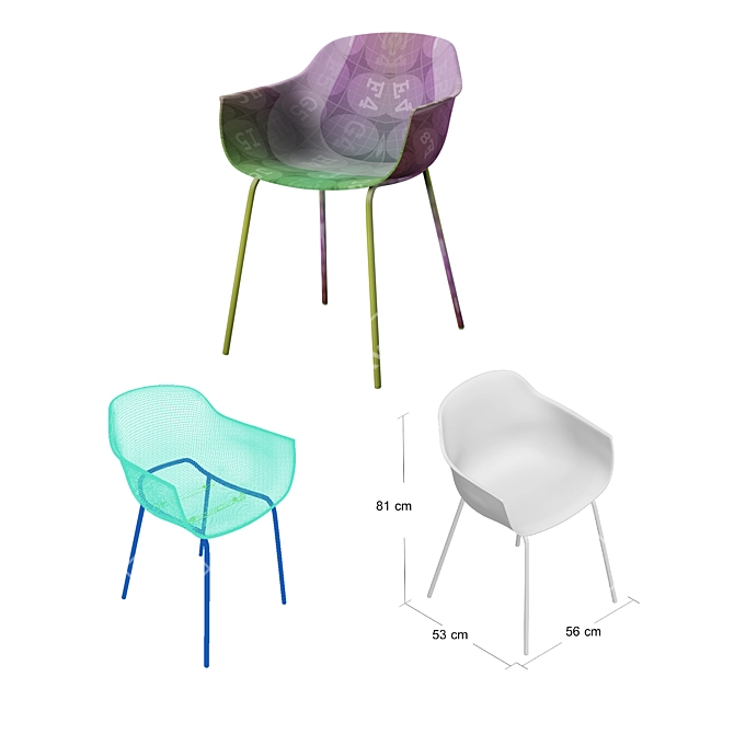 Elegant Ergonomic Chair 3D model image 3