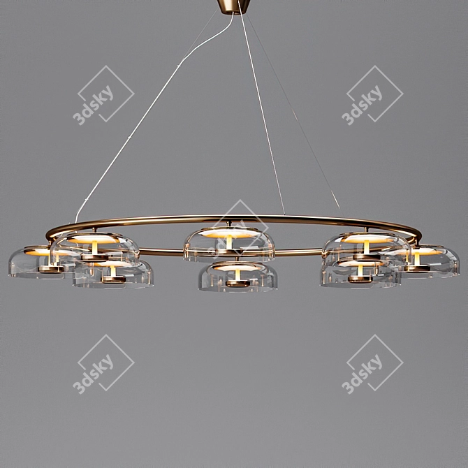 Arctic Blossi: Elegant Pendant Lighting 3D model image 1