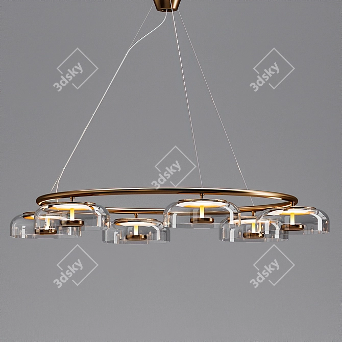 Arctic Blossi: Elegant Pendant Lighting 3D model image 2