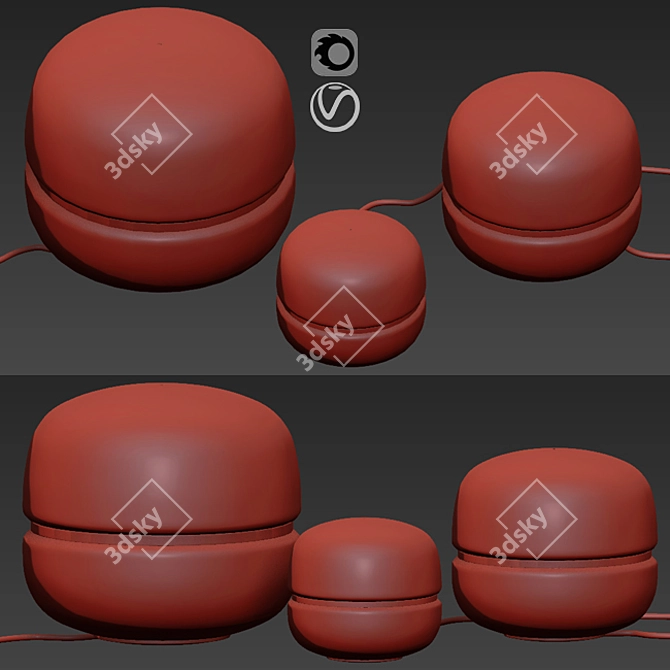 Elegant Illumination: Brokis Macaron Lamps 3D model image 2