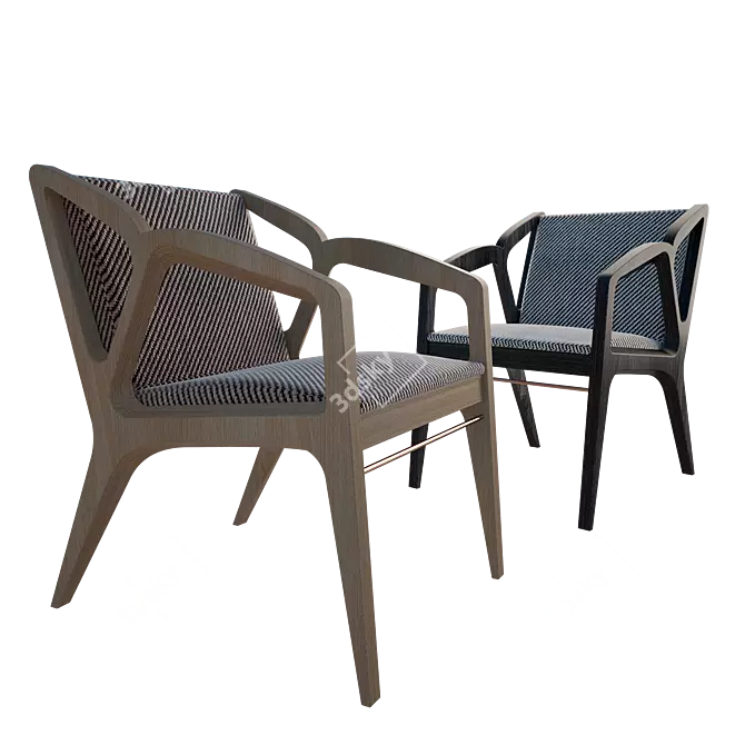 Modern Crystal Chair 3D model image 1