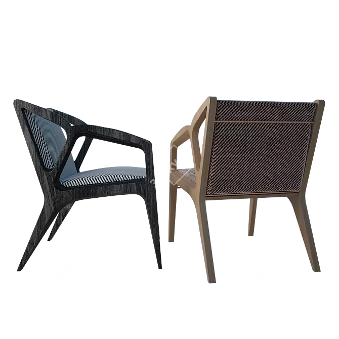 Modern Crystal Chair 3D model image 3
