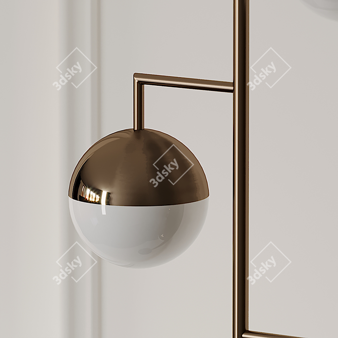 Illuminating Elegance: ORBS CHAMPAGNE Floor Lamp 3D model image 2