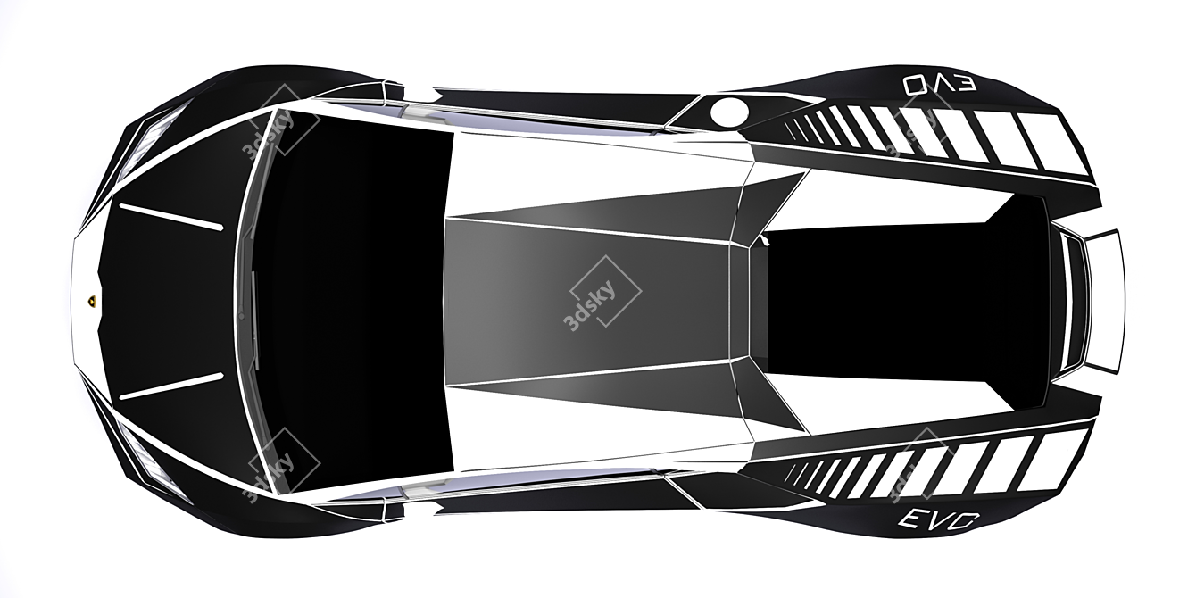 Ultimate Thrill: Lamborghini Huracan Evo 3D model image 4