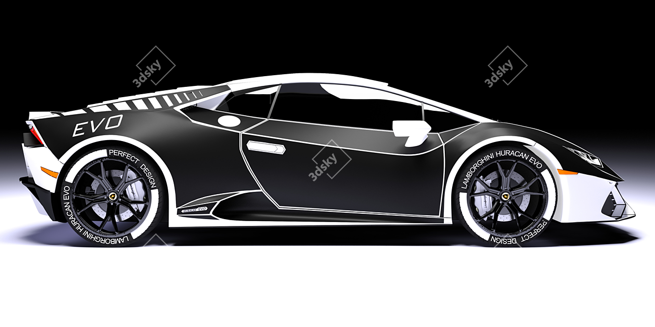 Ultimate Thrill: Lamborghini Huracan Evo 3D model image 5