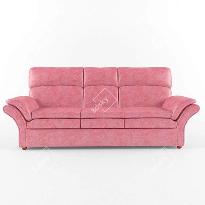 Oscar Wmebli 230 x 90: Elegant Wooden Sofa 3D model image 2