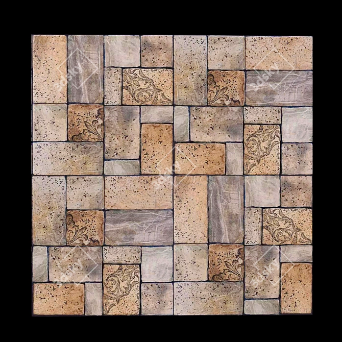 Seamless Tile Flooring 3D model image 1