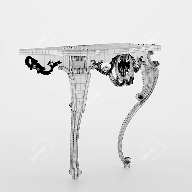 Ornate Console 3D model image 4