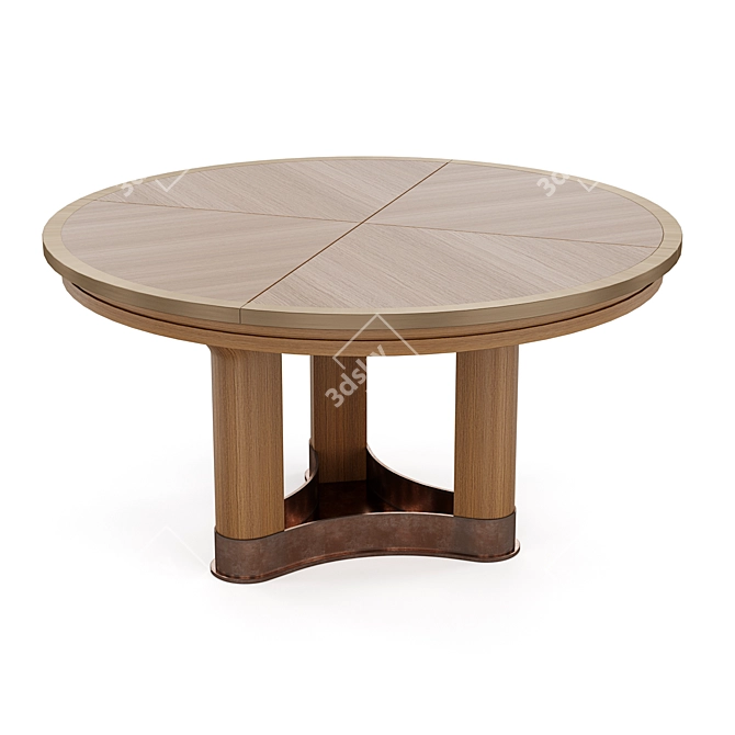 Amboise Walnut Table: Self-Storing Leaves 3D model image 2