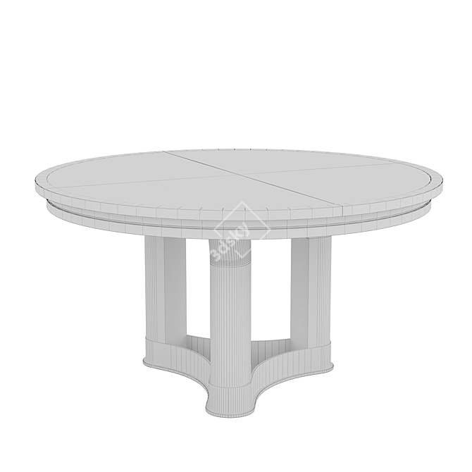 Amboise Walnut Table: Self-Storing Leaves 3D model image 4